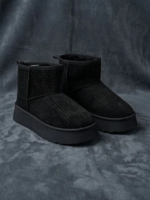 Sinsay - Botki z ocieplanym futerkiem - czarny