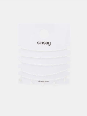 Sinsay - Bransoletka 5 pack - srebrny