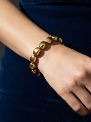 Sinsay - Bransoletka z błyszczącym wykończeniem - złoty