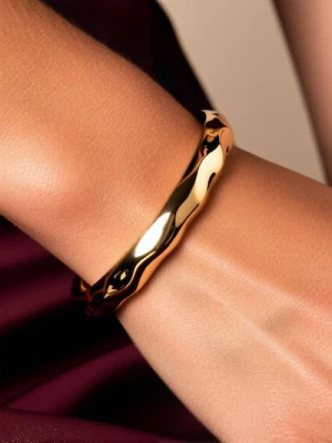 Sinsay - Bransoletka z błyszczącym wykończeniem - złoty