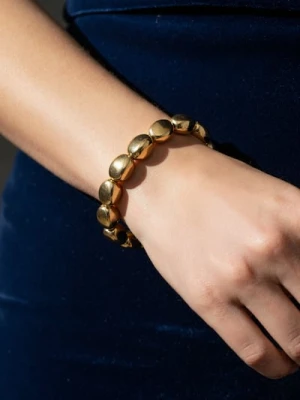 Sinsay - Bransoletka z błyszczącym wykończeniem - złoty