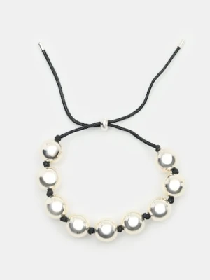 Sinsay - Bransoletka z metalicznymi kulkami - srebrny