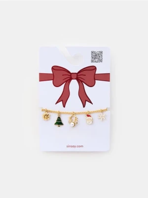 Sinsay - Bransoletka z motywem świątecznym - złoty