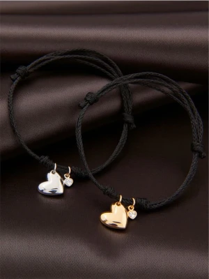 Sinsay - Bransoletka z zawieszka w kształcie serca 2 pack - wielobarwny