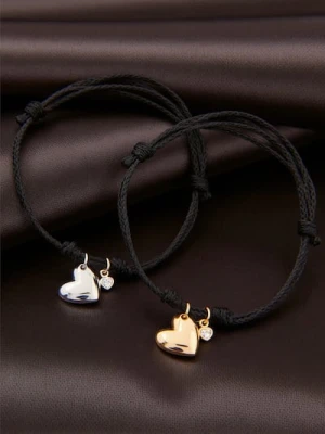 Sinsay - Bransoletka z zawieszka w kształcie serca 2 pack - wielobarwny