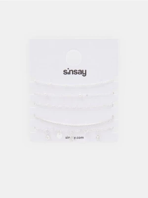 Sinsay - Bransoletki 5 pack - srebrny
