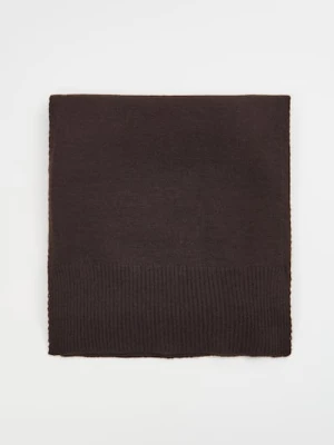 Sinsay - Brązowy szalik basic - brązowy