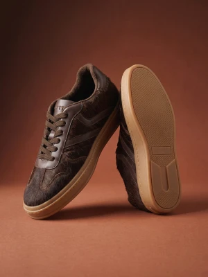 Sinsay - Buty sneakersy ze skóry - brązowy