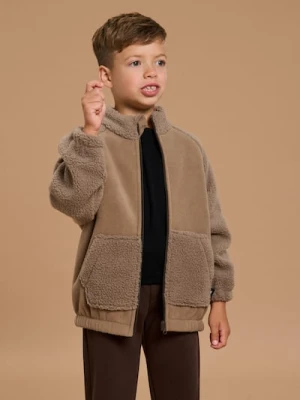 Sinsay - Ciepła bluza polarowa ze stójką - brązowy