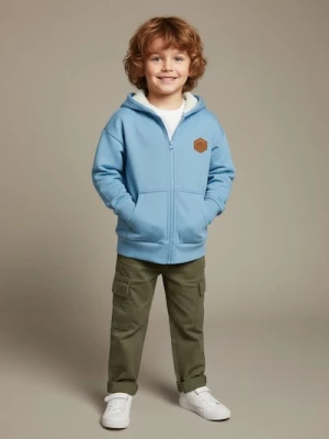 Sinsay - Ciepła bluza z kapturem Active - szary