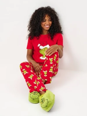 Sinsay - Ciepłe kapcie z motywem świątecznym Grinch - zielony