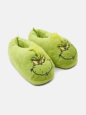 Sinsay - Ciepłe kapcie z motywem świątecznym Grinch - zielony