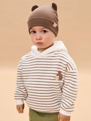 Sinsay - Cieplejsza bluza z kapturem - kremowy