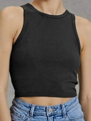 Zdjęcie produktu Sinsay - Crop top bez rękawów - czarny
