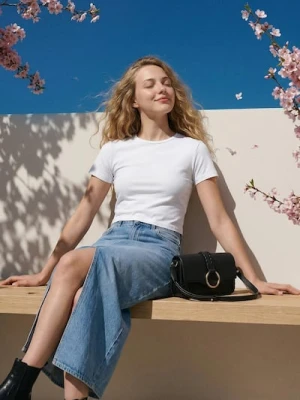 Sinsay - Crop top - biały