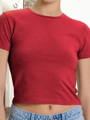 Sinsay - Crop top - brązowy