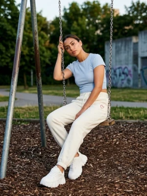 Zdjęcie produktu Sinsay - Crop top z krótkim rękawem - niebieski