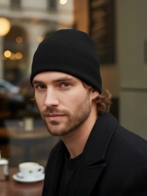 Sinsay - Czapka beanie basic z wiskozą 2 pack - granatowy