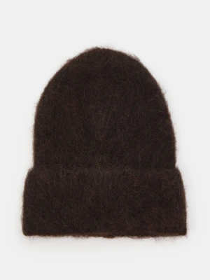 Sinsay - Czapka beanie z domieszką wełny i alpaki - brązowy