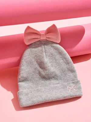 Sinsay - Czapka beanie z kokardą - szary