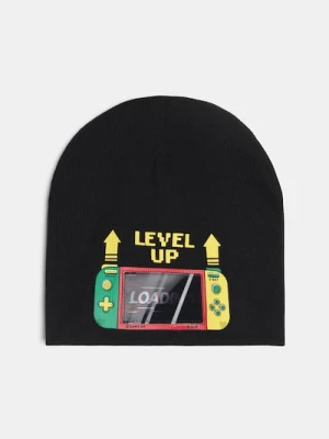 Sinsay - Czapka beanie z motywem gamingowym - czarny