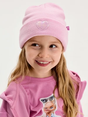 Sinsay - Czapka beanie z naszywką Barbie - różowy