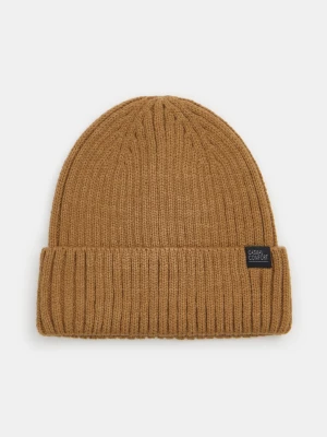 Sinsay - Czapka beanie z naszywką - brązowy