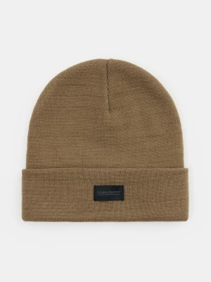 Sinsay - Czapka beanie z naszywką - brązowy