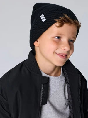 Sinsay - Czapka beanie z naszywką - czarny
