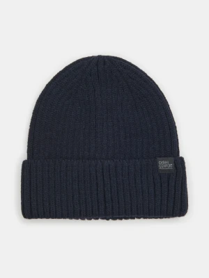 Sinsay - Czapka beanie z naszywką - granatowy