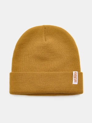 Sinsay - Czapka beanie z naszywką - żółty