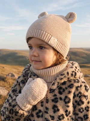 Sinsay - Czapka typu beanie z uszami - kremowy