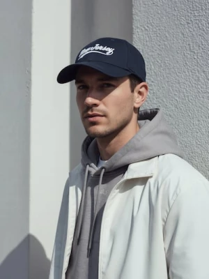 Sinsay - Czapka z daszkiem - granatowy