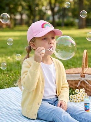 Sinsay - Czapka z daszkiem z aplikacją 3D - różowy