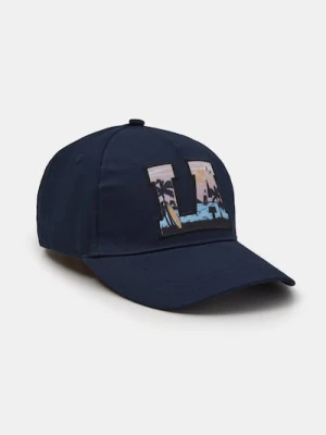 Sinsay - Czapka z daszkiem z aplikacją - granatowy