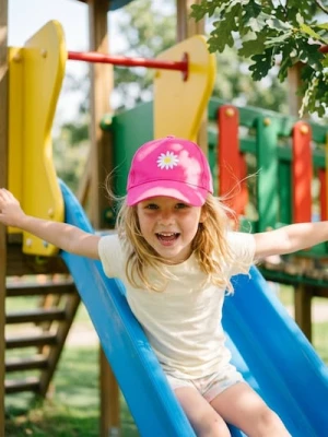 Sinsay - Czapka z daszkiem z haftem w kształcie kwiatu - biały