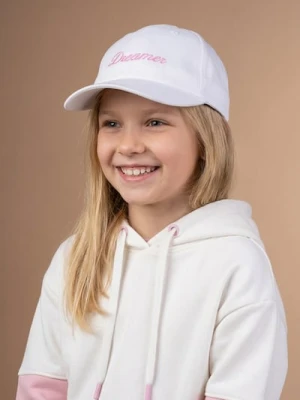 Sinsay - Czapka z daszkiem z haftowanym napisem - biały