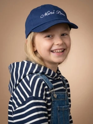 Sinsay - Czapka z daszkiem z haftowanym napisem - granatowy