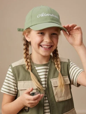 Sinsay - Czapka z daszkiem z haftowanym napisem - zielony