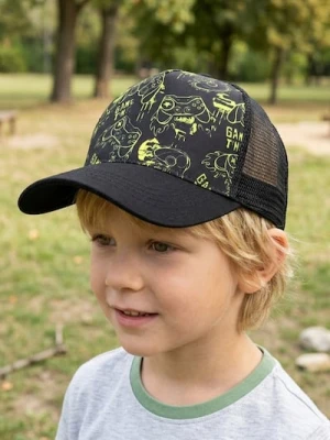 Sinsay - Czapka z daszkiem z motywem gamingowym - czarny