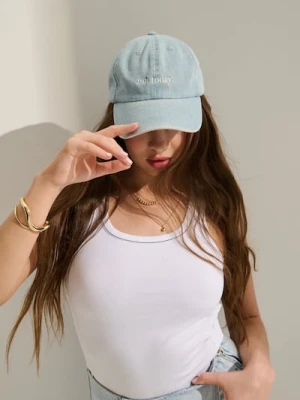 Sinsay - Czapka z daszkiem z napisem "not today" - niebieski