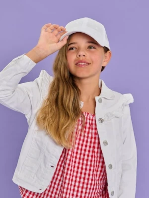 Sinsay - Czapka z daszkiem z ozdobną kokardą - biały