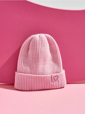 Sinsay - Czapka z domieszką wiskozy - różowy