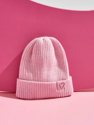 Sinsay - Czapka z domieszką wiskozy - różowy