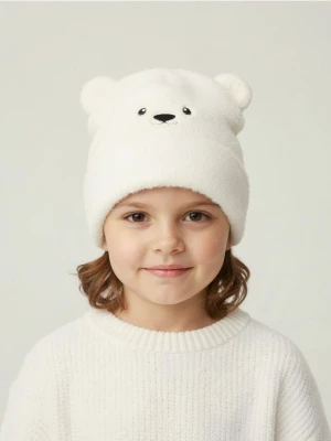 Sinsay - Czapka z elementami 3D i ozdobnym haftem - kremowy