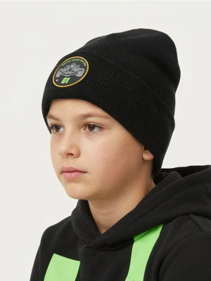 Sinsay - Czapka z gumową naszywką - czarny