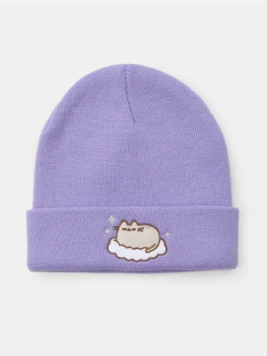 Sinsay - Czapka z haftowaną naszywką Pusheen the Cat - fioletowy