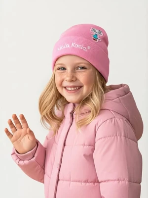 Sinsay - Czapka z haftowanym napisem Kicia Kocia - różowy