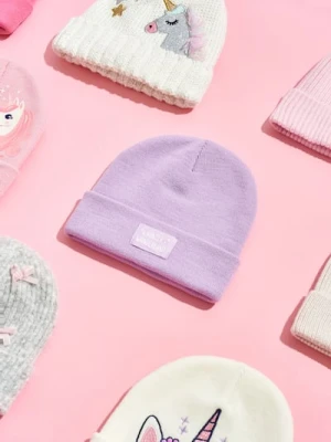 Sinsay - Czapka z naszywką - fioletowy