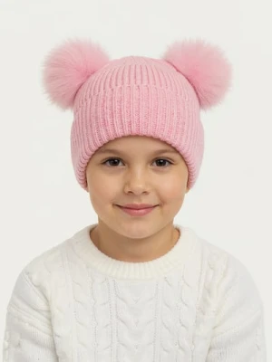 Sinsay - Czapka z pomponami - różowy